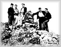 Quartz 'Boys' on summit of Two Sisters Mountain, wpH714